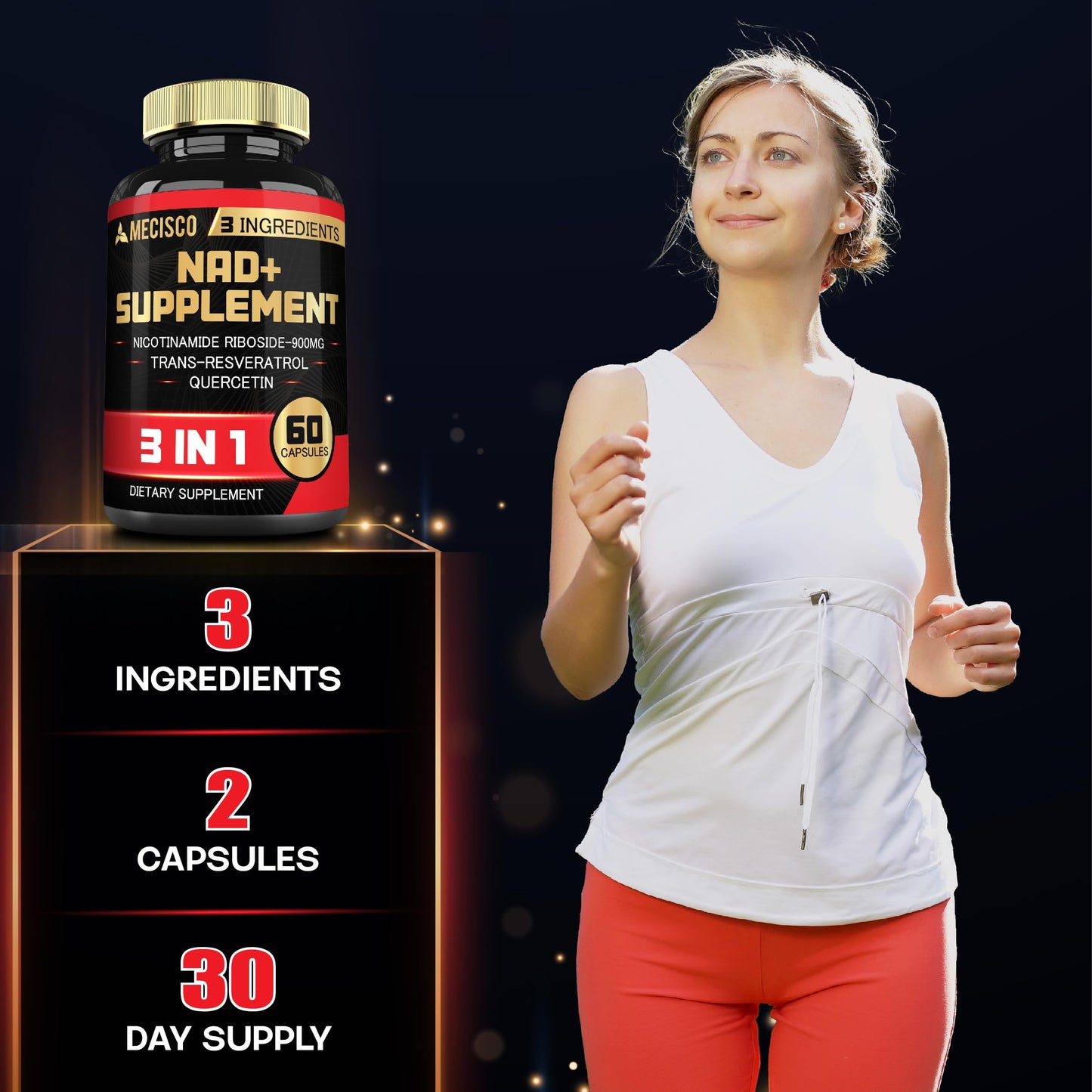 Suplemento Mecisco NAD+ ingredientes saludables