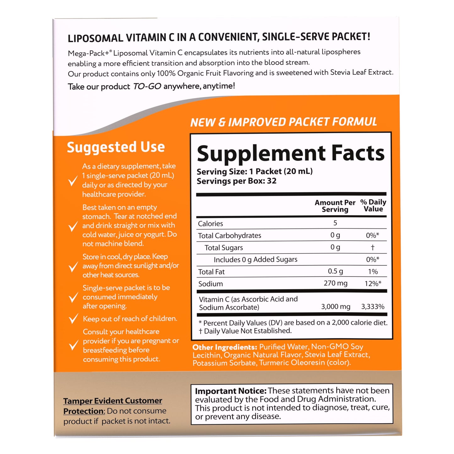 Suplemento mega liposomal vitamina c Aurora Nutrascience