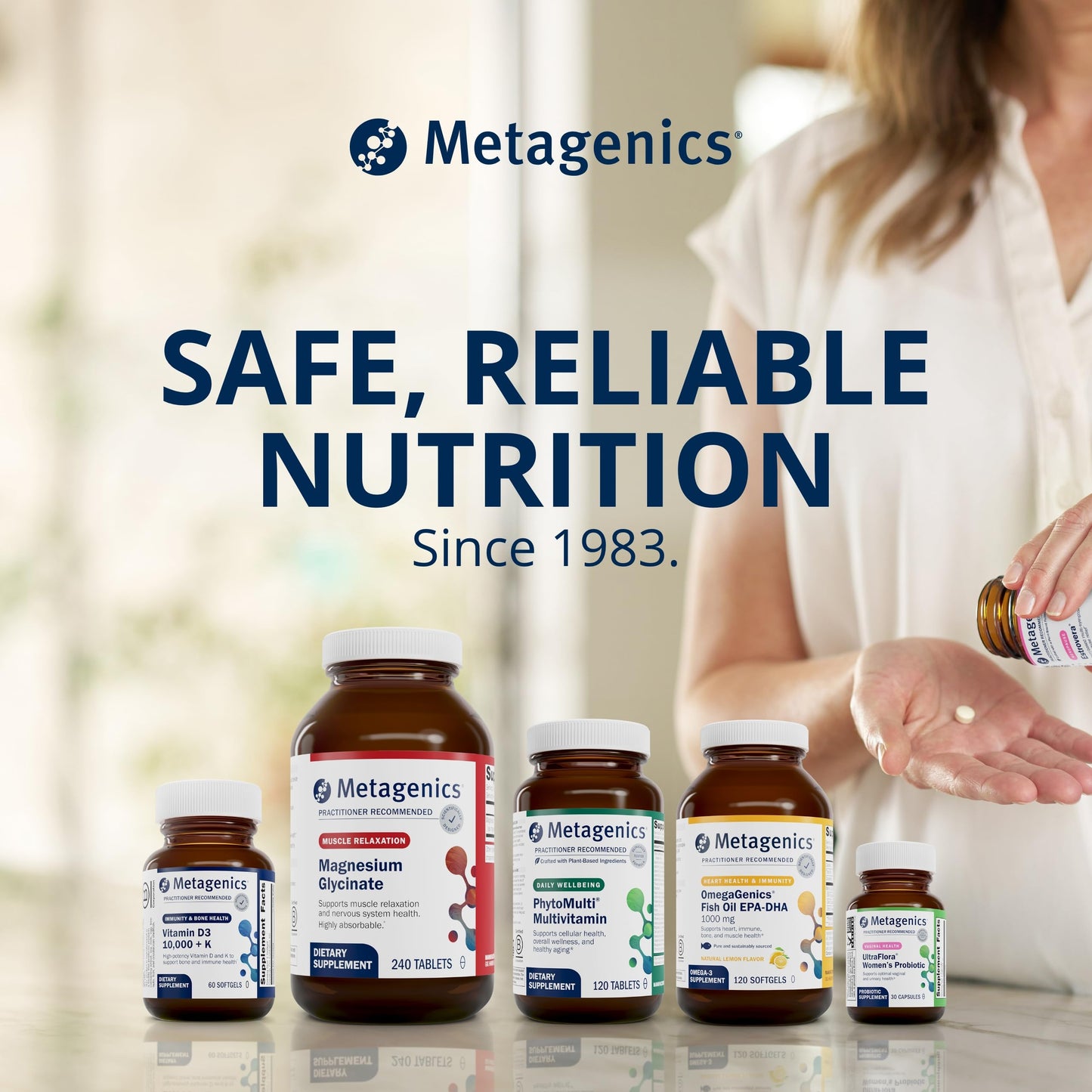 Suplemento Metagenics vitamina D3 para salud cardiovascular y ósea