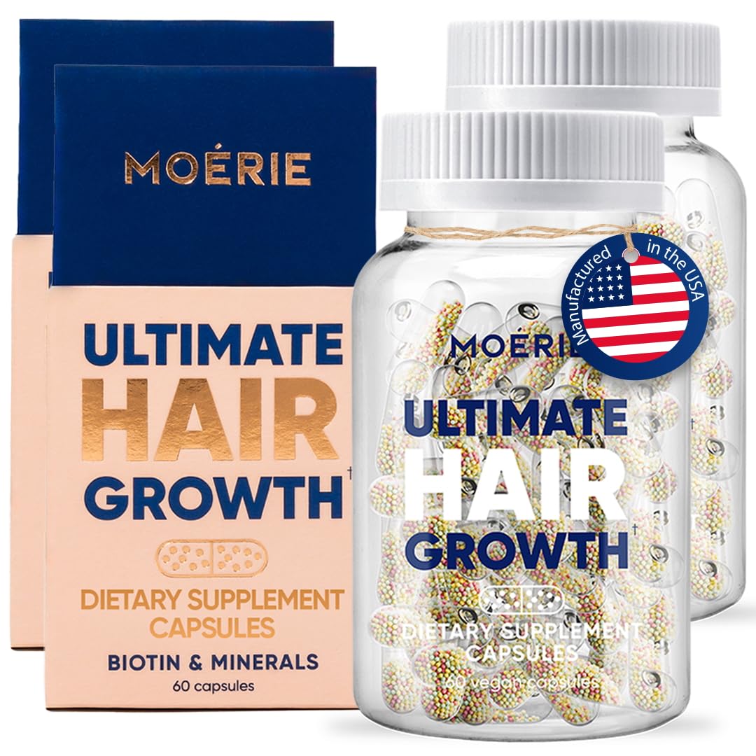 Suplemento Moerie crecimiento cabello 120 cápsulas veganas