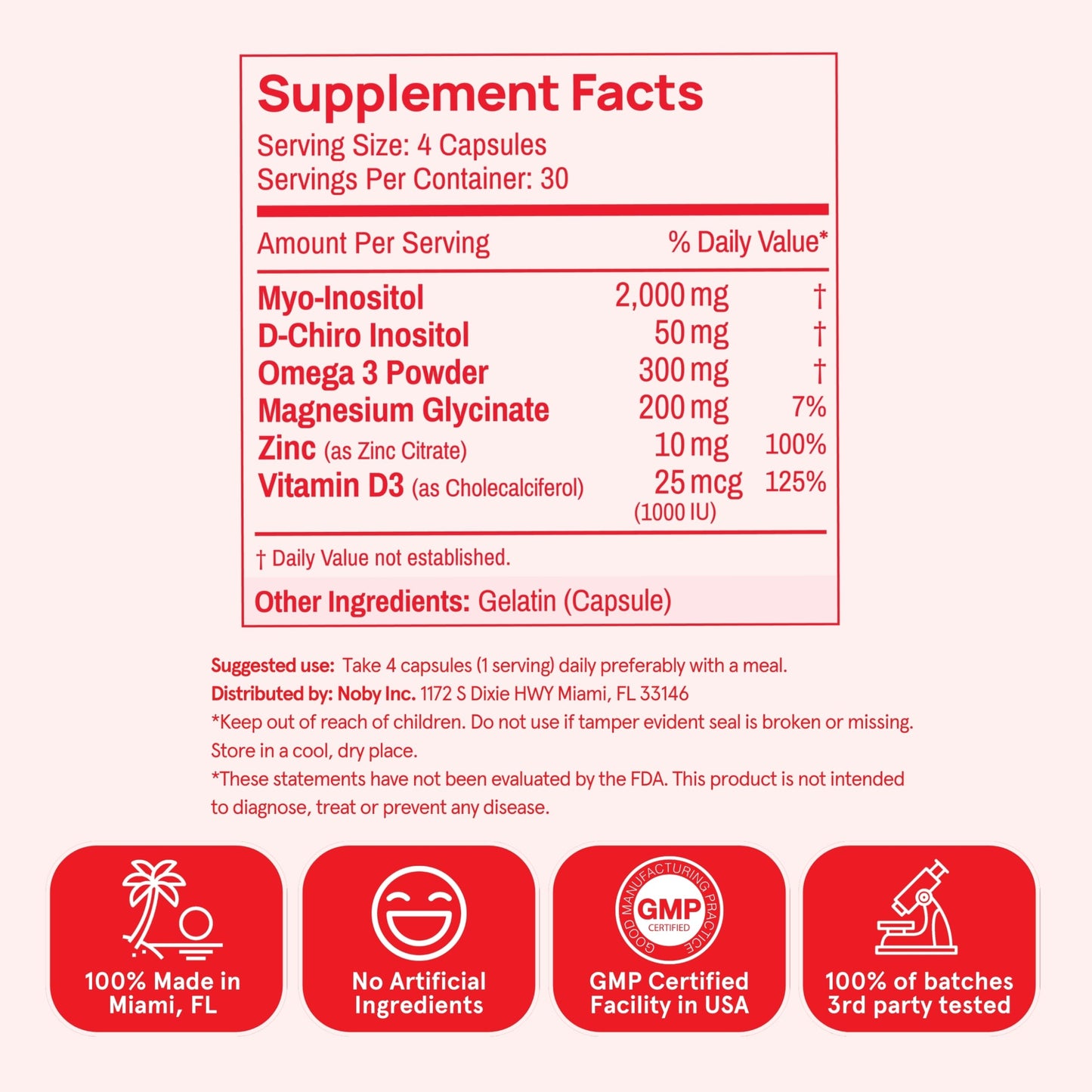 Suplemento multivitamínico Peach Perfect vista posterior