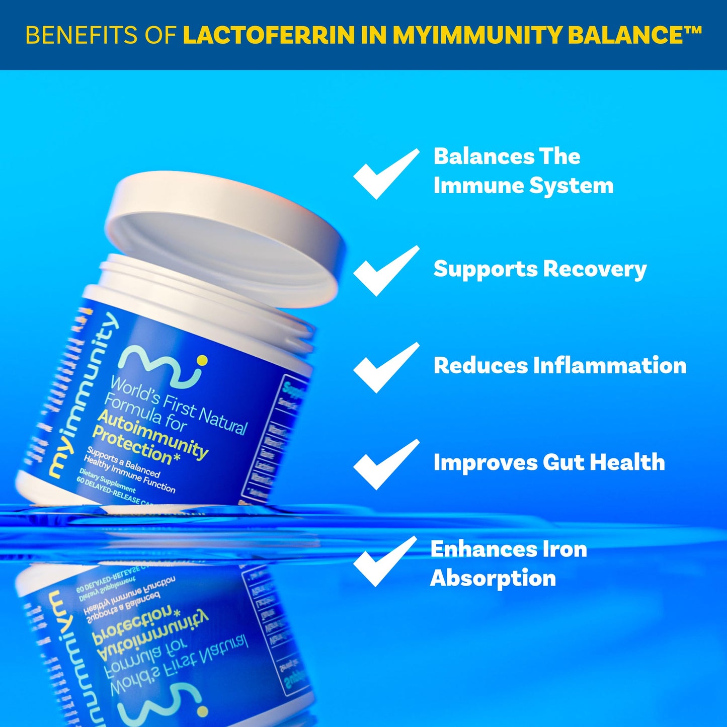 Suplemento myimmunity vitaminas y lactoferrina para sistema inmune