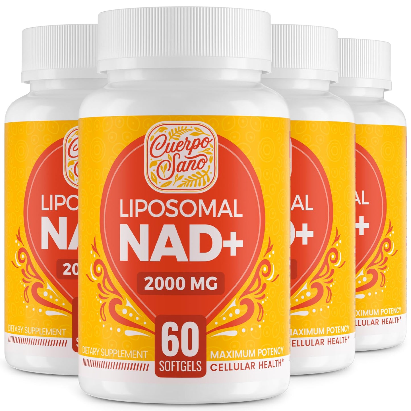Suplemento NAD+ 2000 mg cápsulas blandas vista frontal