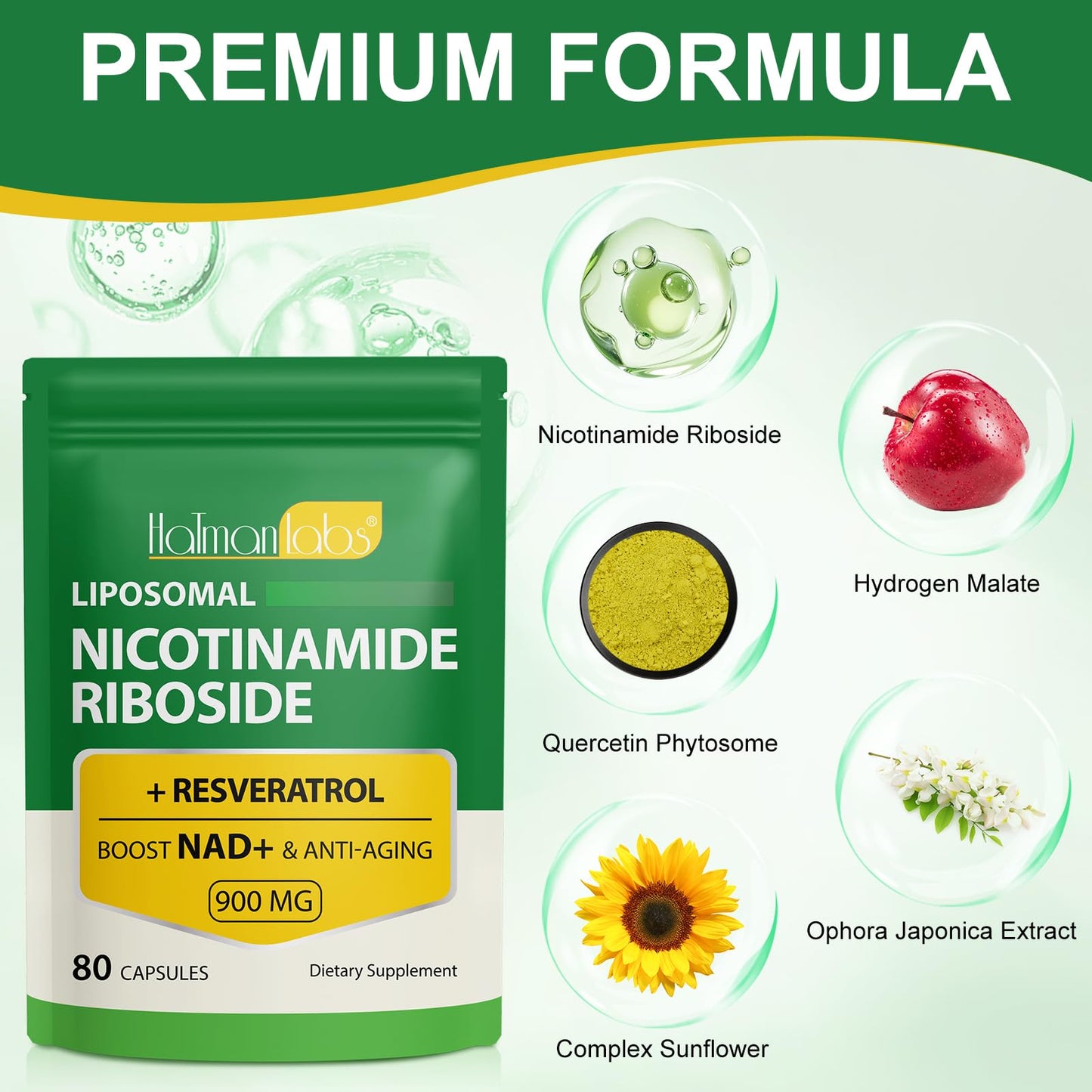 Suplemento NAD 900 mg para energía celular y resistencia