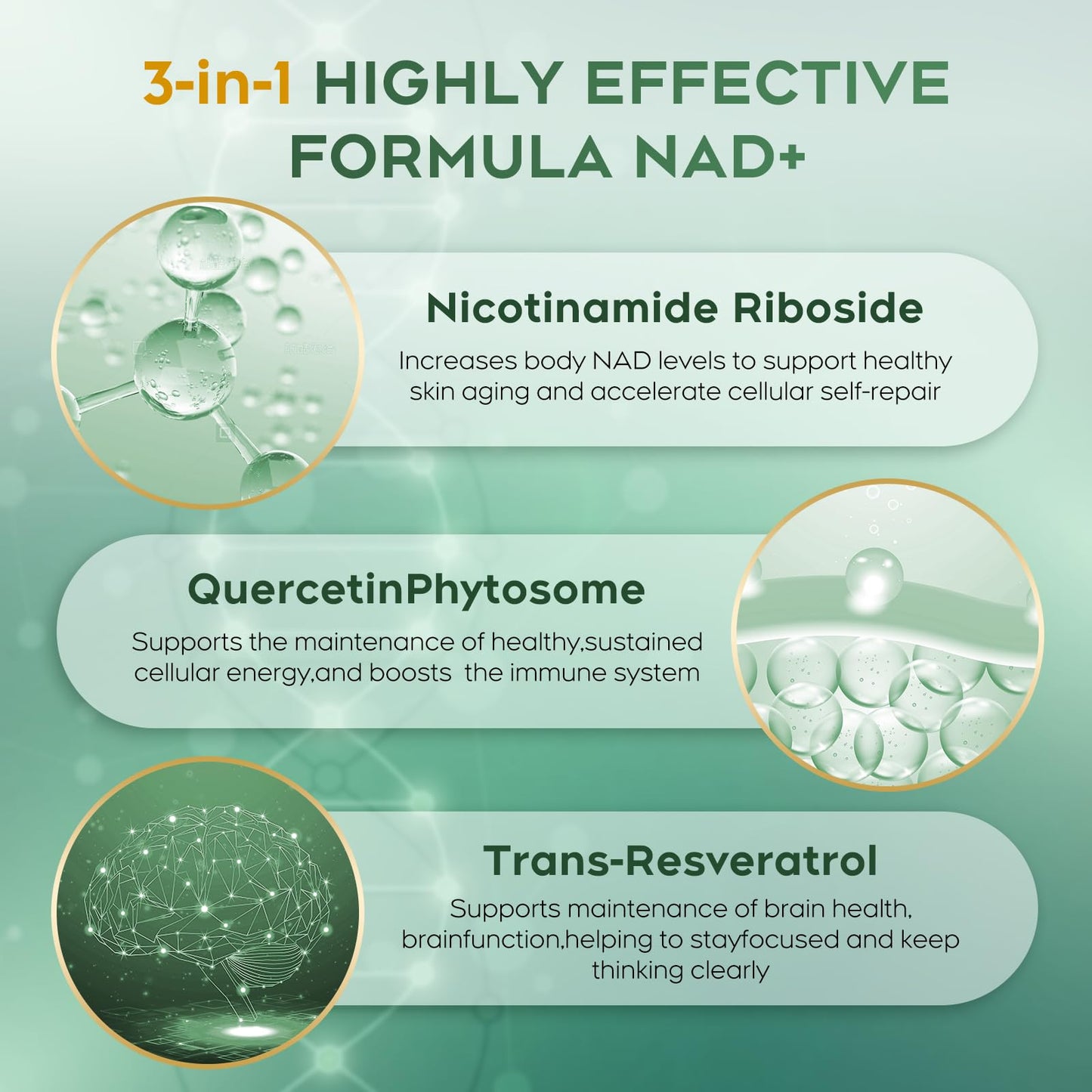 Suplemento NAD+ para energía y enfoque