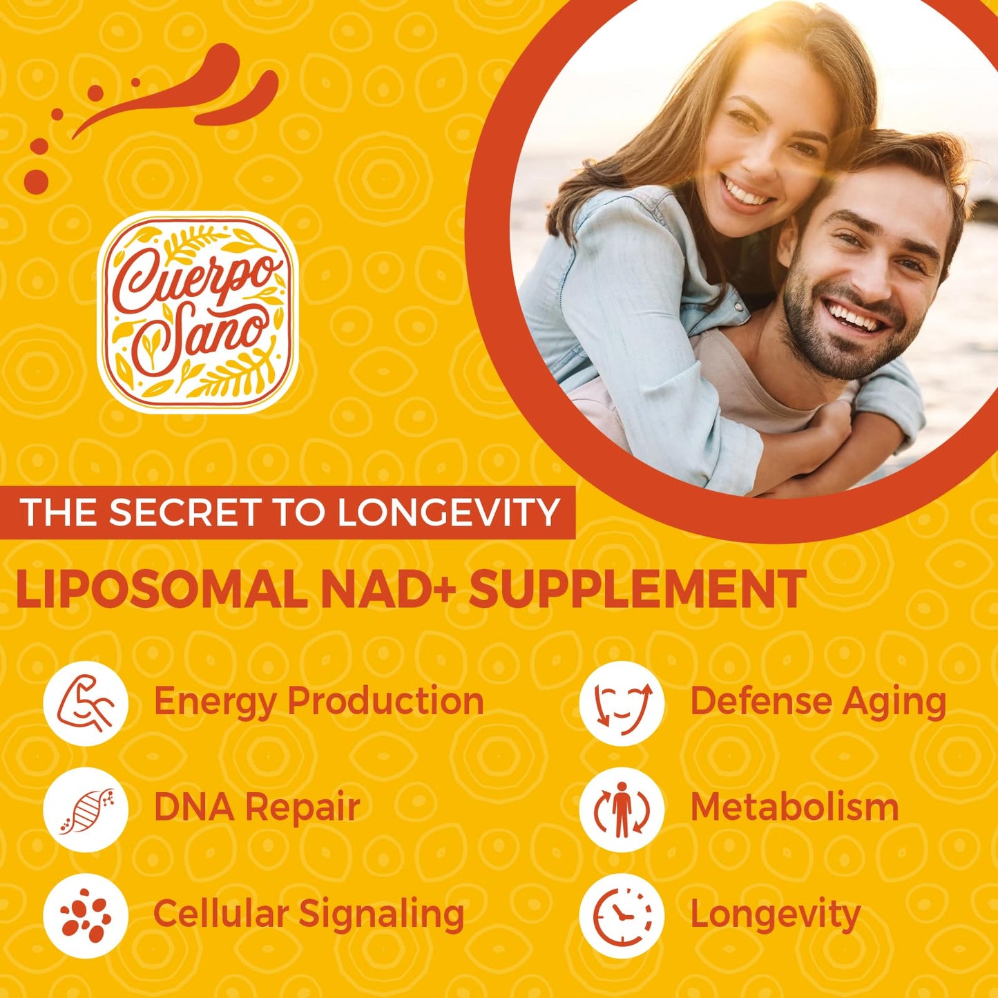 Suplemento NAD+ liposomal para metabolismo y energía