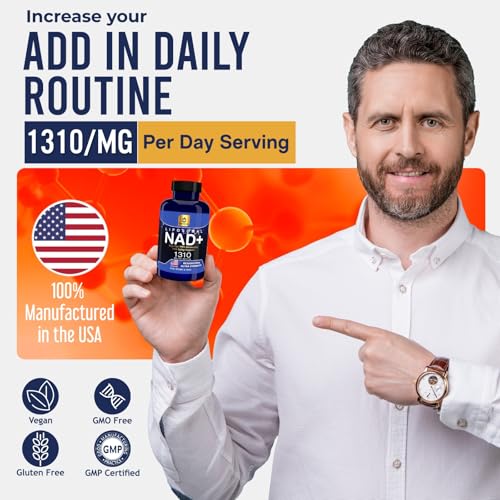 Suplemento NAD+ Liposomal con Resveratrol en mano