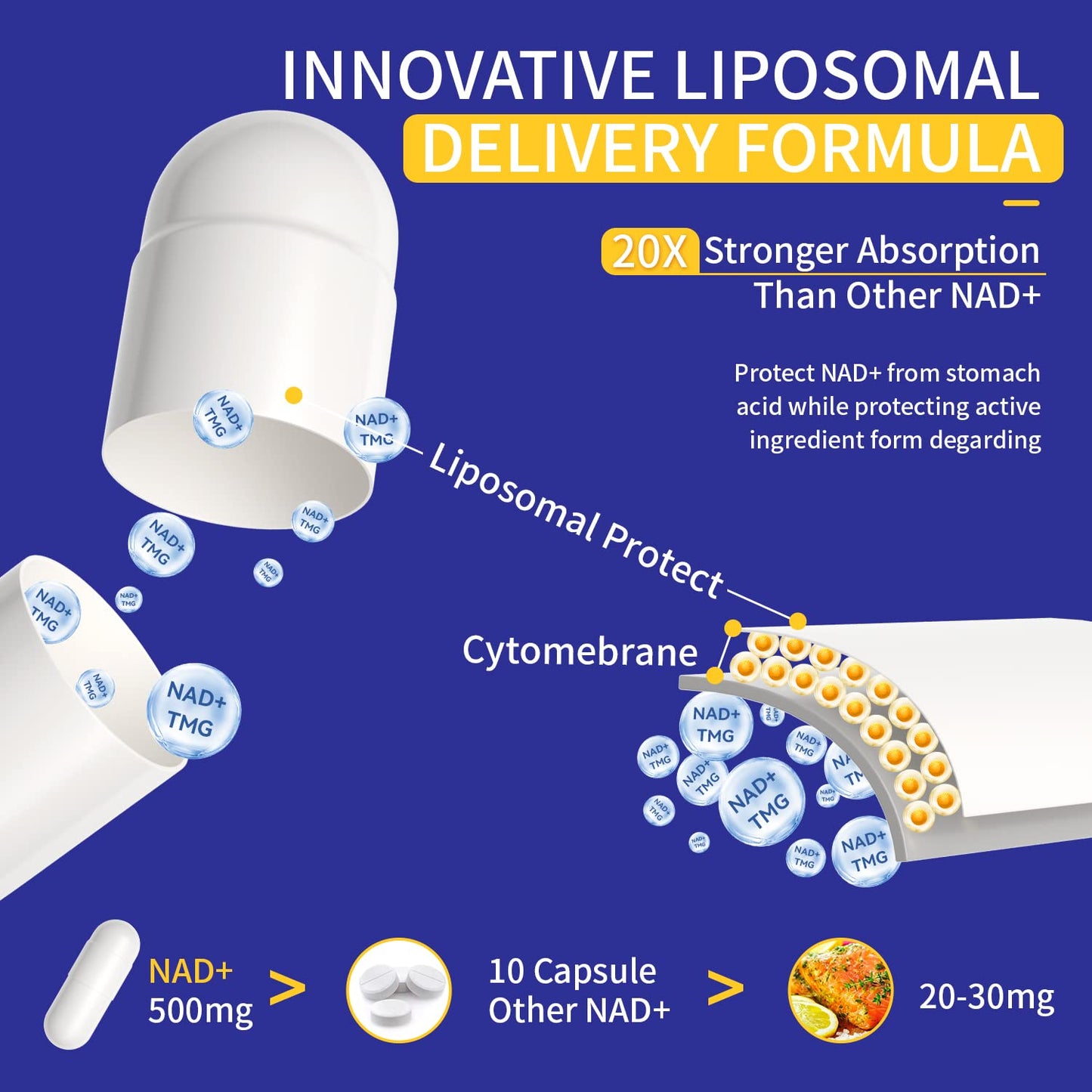 Suplemento NAD+ NICMIN apoyo reparación muscular y ADN
