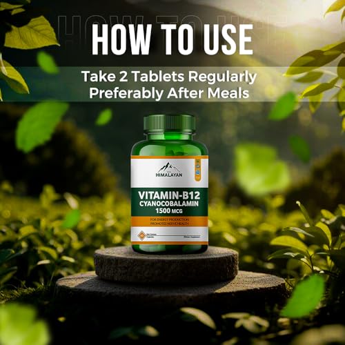 Suplemento natural B12 Divya Himalayan con espirulina y betabel