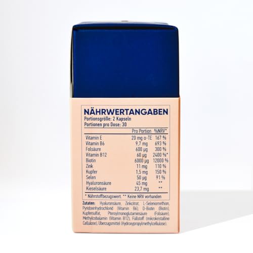 Suplemento natural para fortalecer cabello y uñas con zinc y selenio