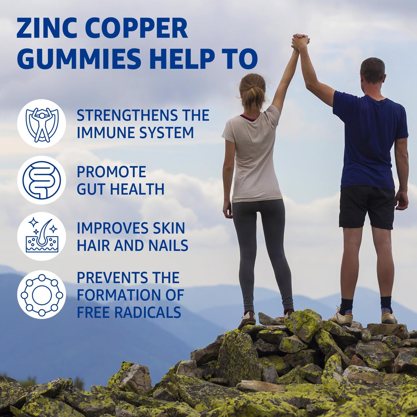Suplemento natural gomitas neviss vitamina d3 k2 zinc cobre