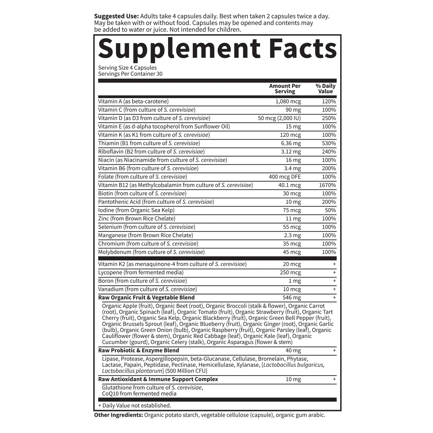 Suplemento natural para hombres maduros con nutrientes esenciales.
