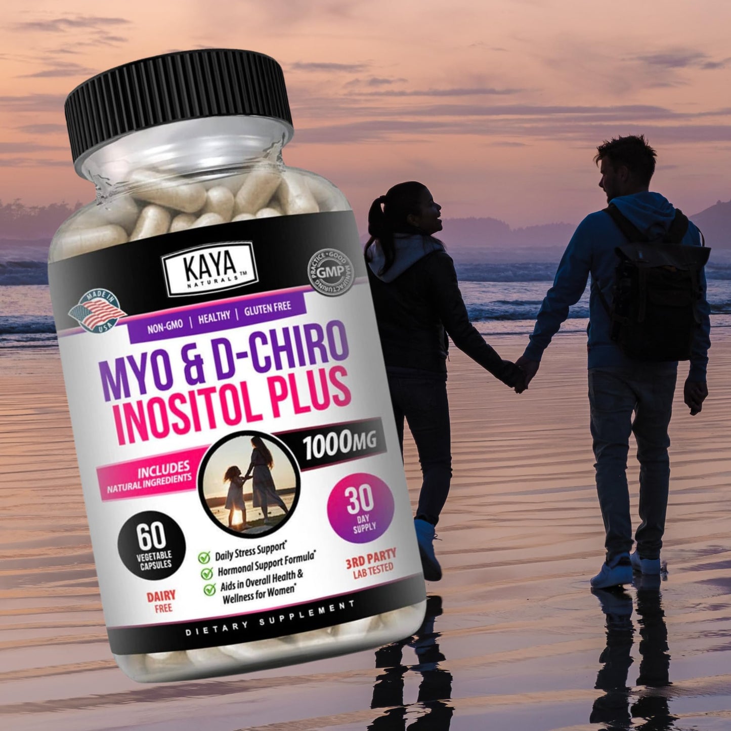 Suplemento natural Kaya Naturals Myo D-Chiro 60 cápsulas