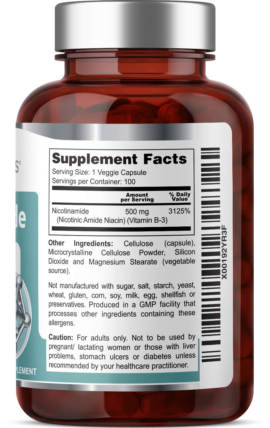 Suplemento natural nicotinamida salud piel
