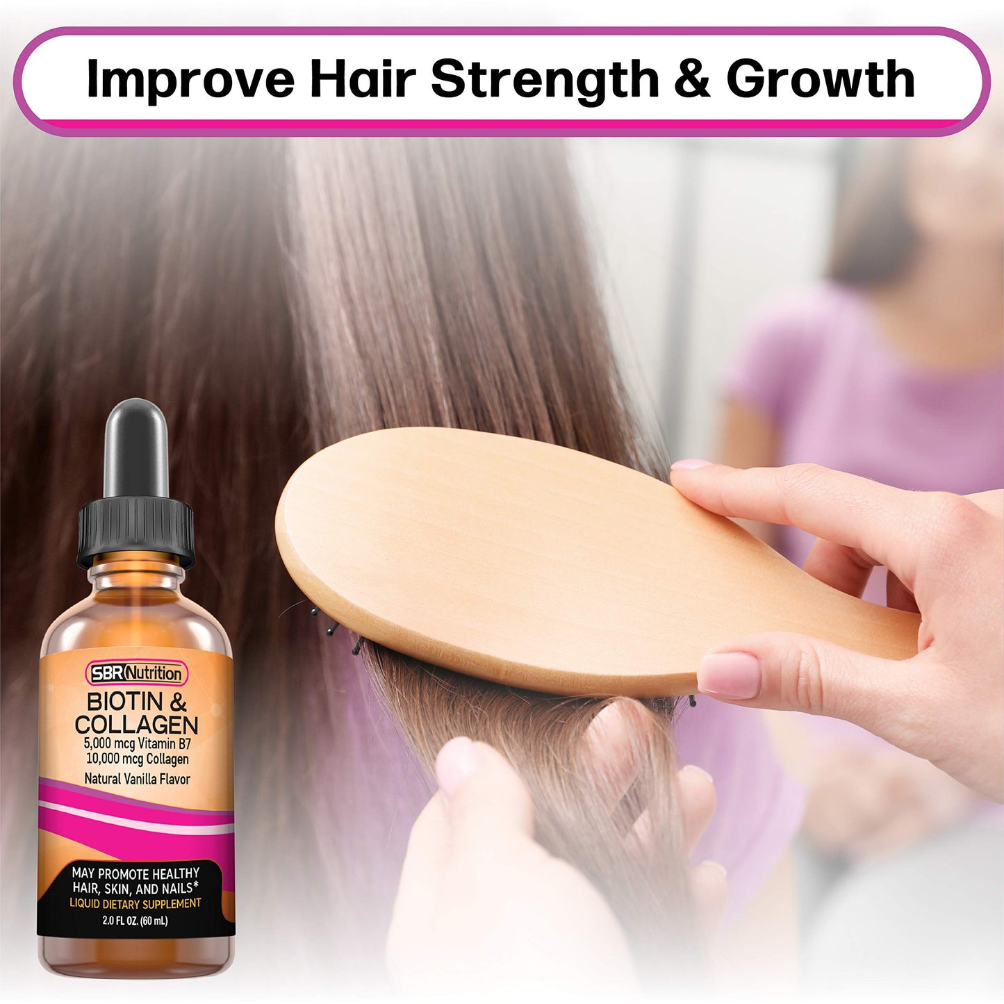 Suplemento natural para uñas piel y cabello SBR Nutrition 60ml
