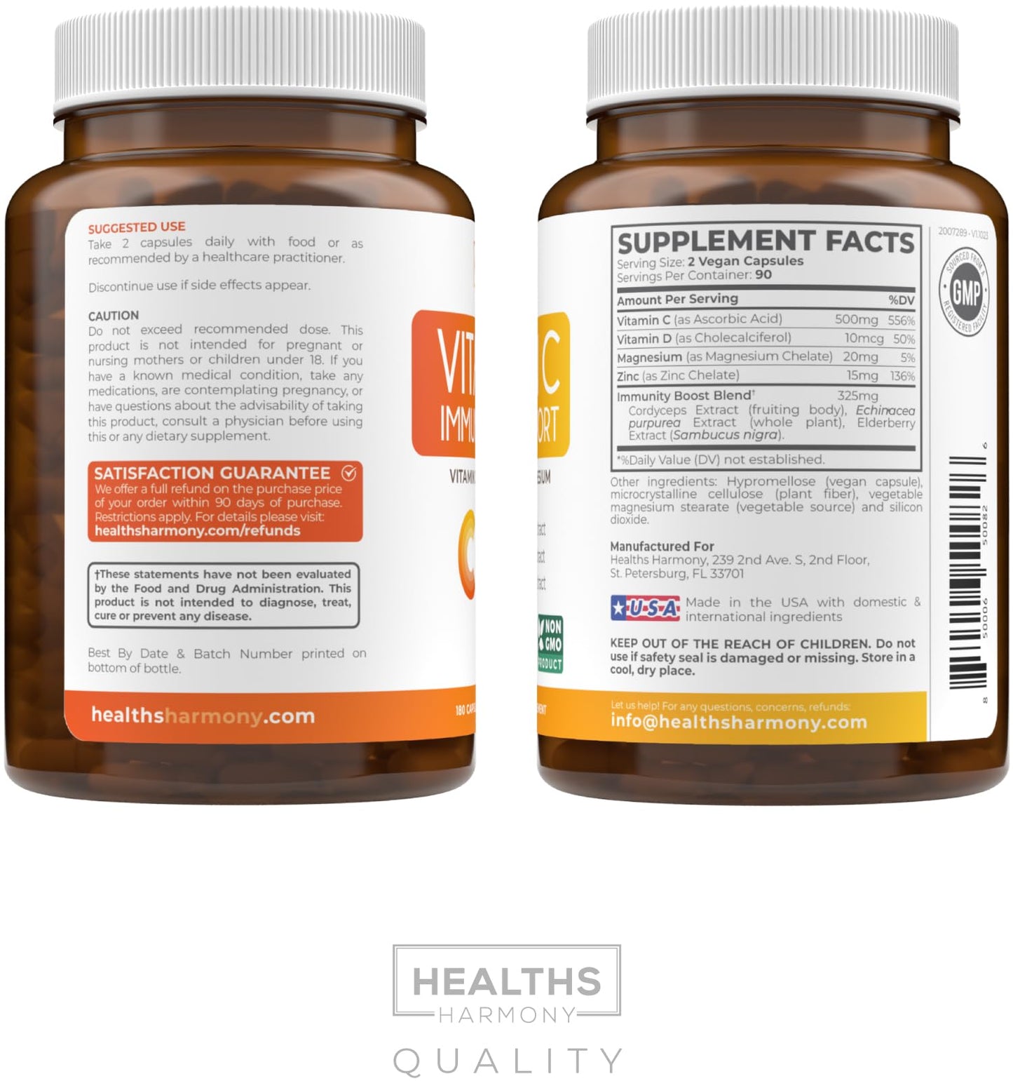 Suplemento natural de vitamina c y minerales para defensa inmunológica