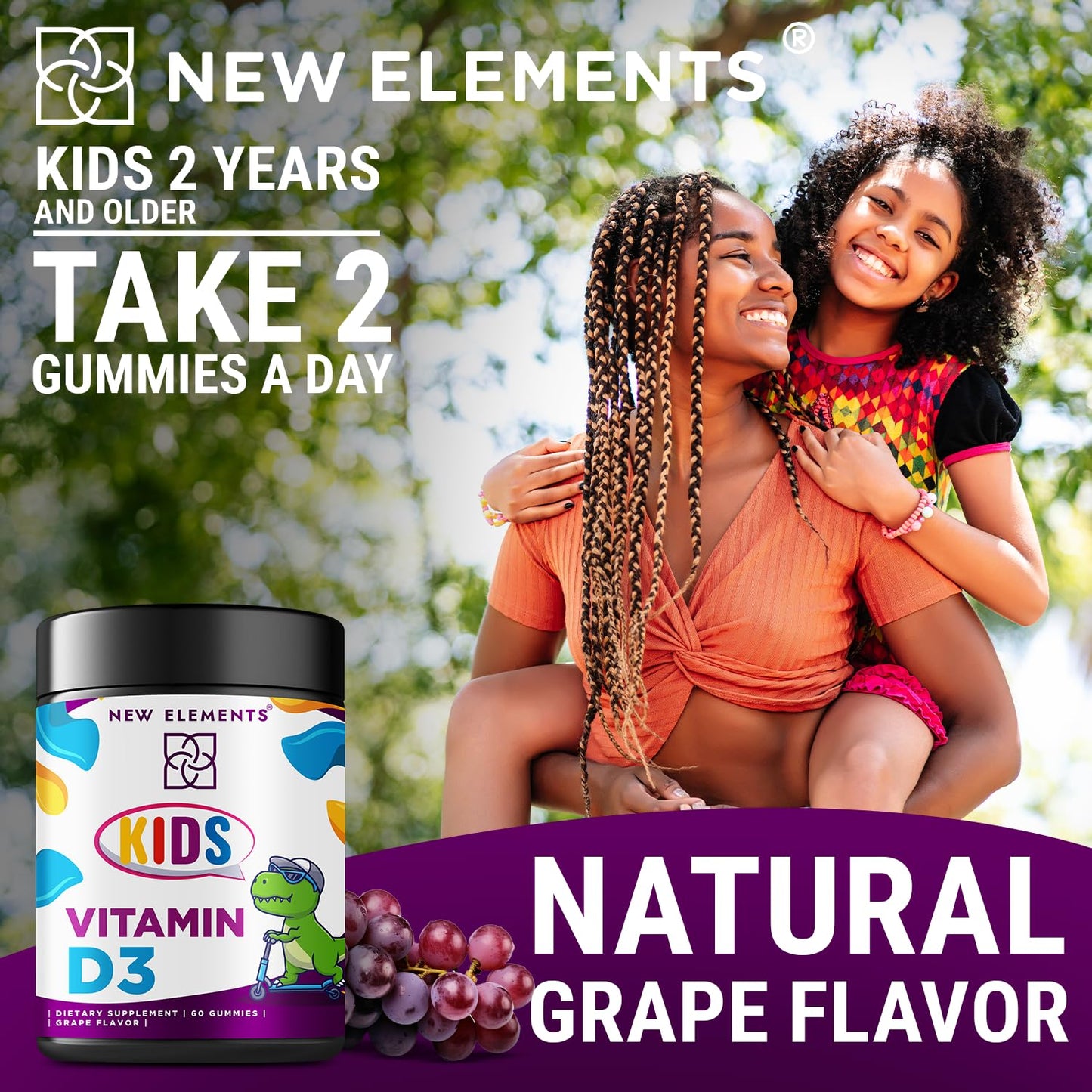 Suplemento natural para niños vitamin D3 masticable