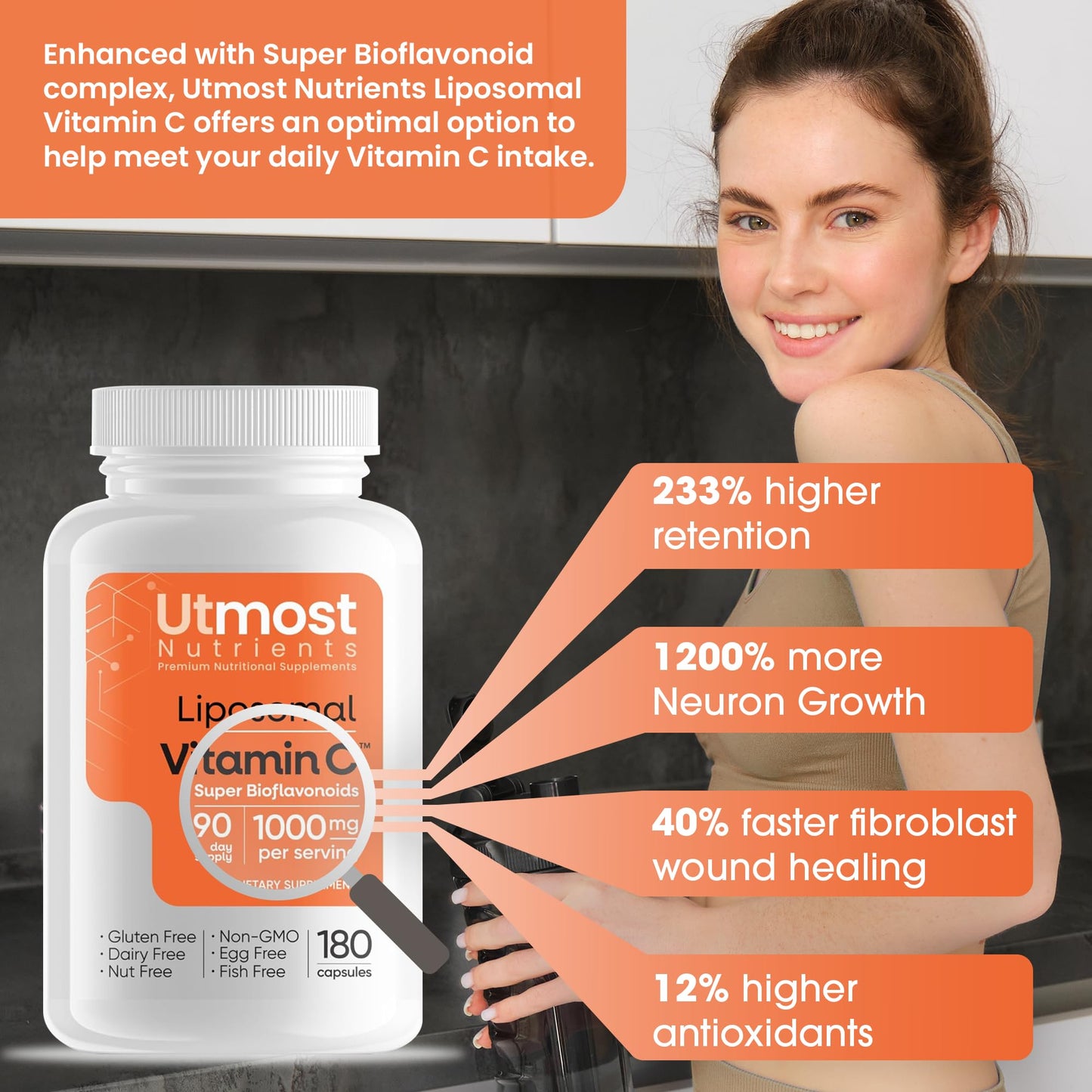 Suplemento natural vitaminas y minerales Utmost Nutrients