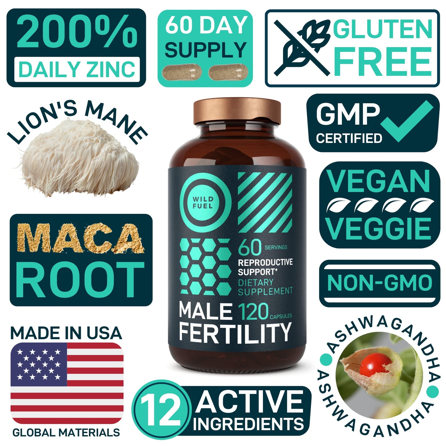 Suplemento natural WILD FUEL para fertilidad masculina