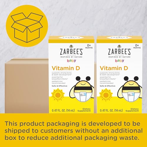 Suplemento natural Zarbee's vitamina D para bebés clara y segura