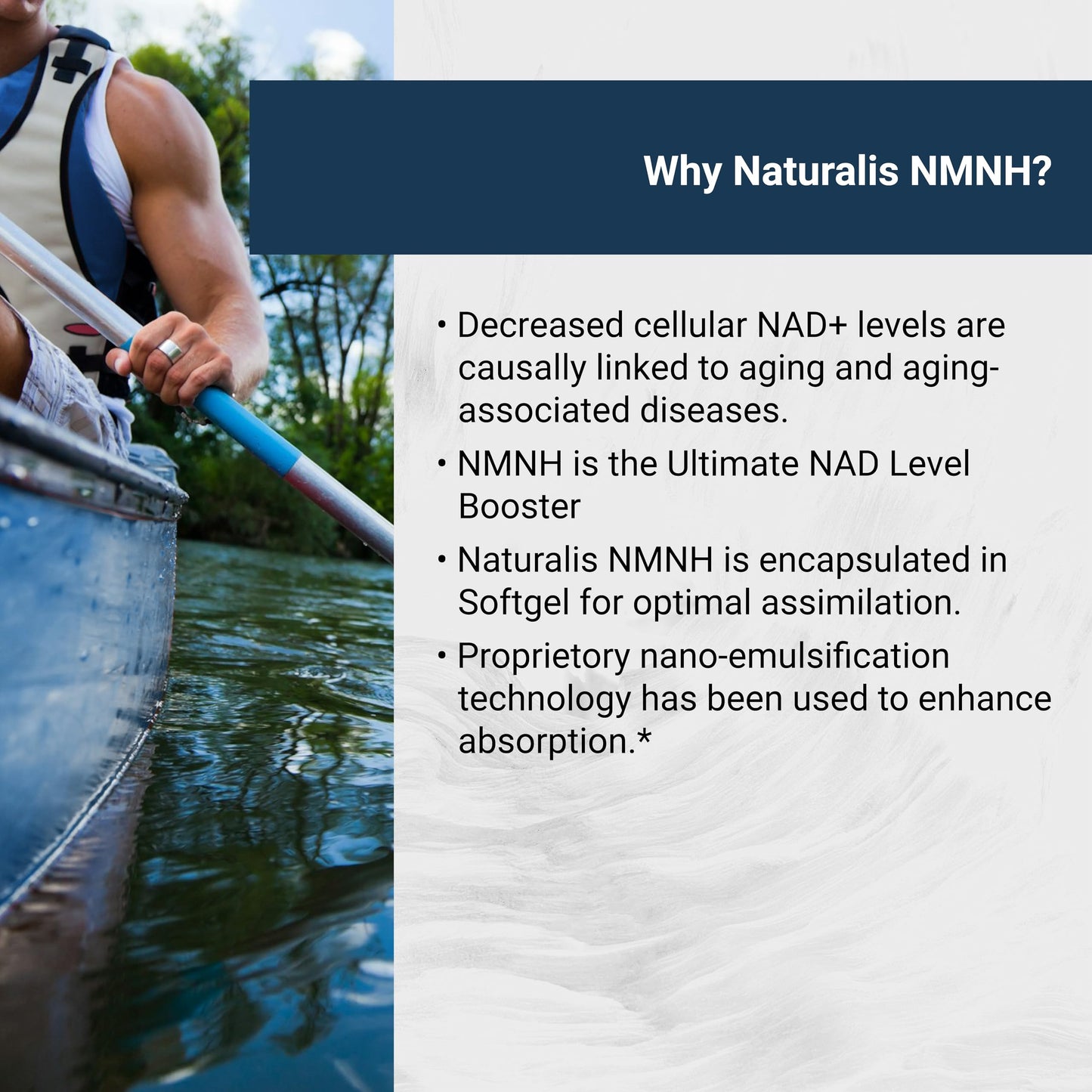 Suplemento Naturalis NMNH para aumentar niveles de NAD+