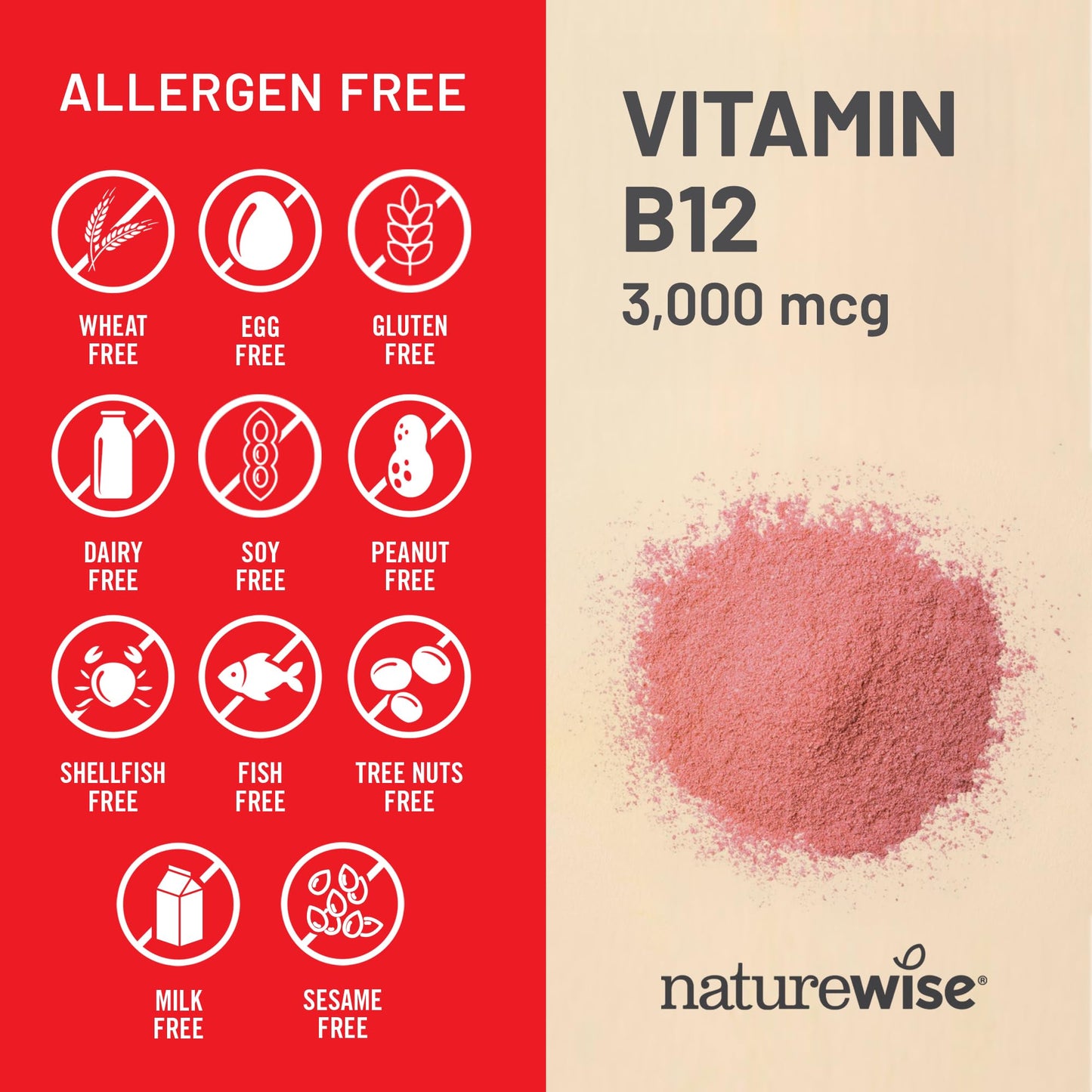 Suplemento NatureWise vitamina B12 para energía y mente