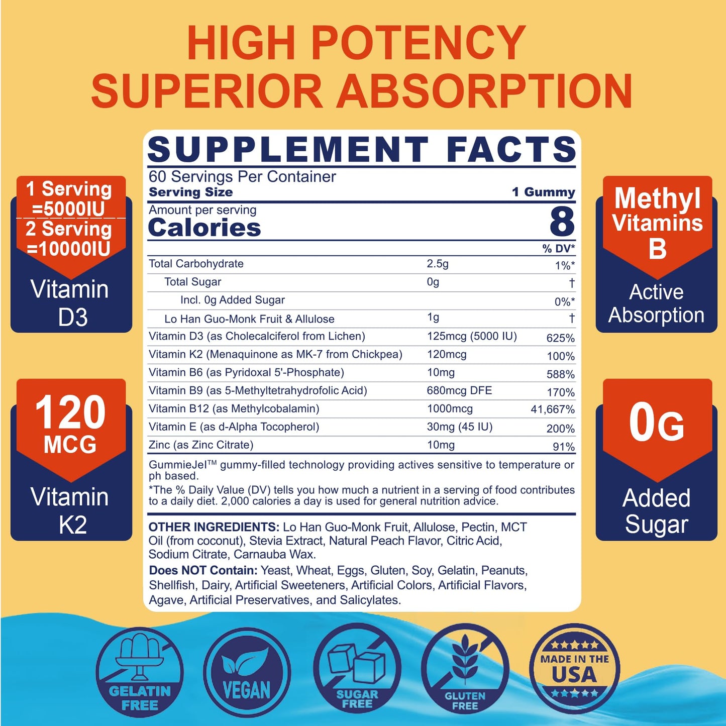 Suplemento NEVISS con vitamina D3, K2, calcio y magnesio natural