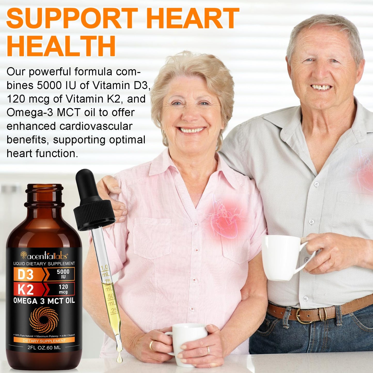 Suplemento newseel vitamina d3 k2 gotas líquidas con omega 3