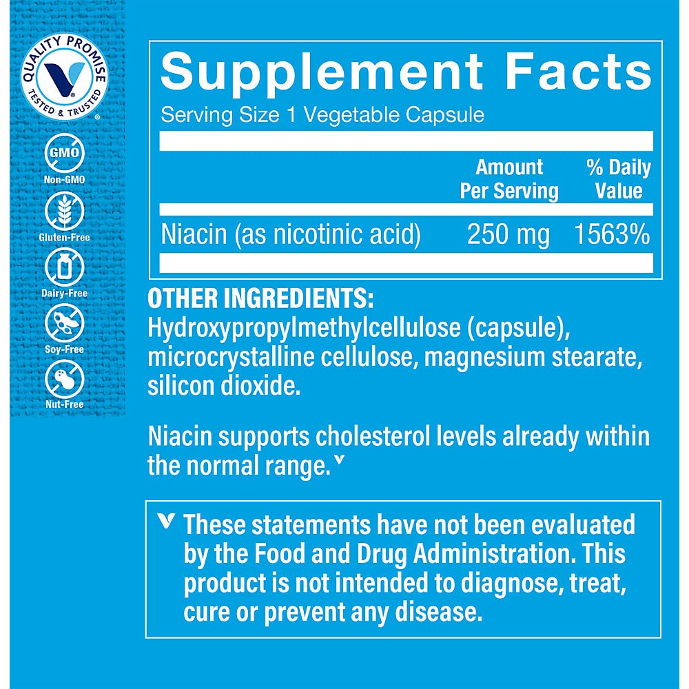 Suplemento niacina para producción de energía y colesterol