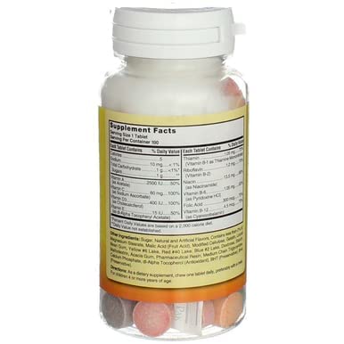 Suplemento para niños de Nature's Blend, fruta masticable