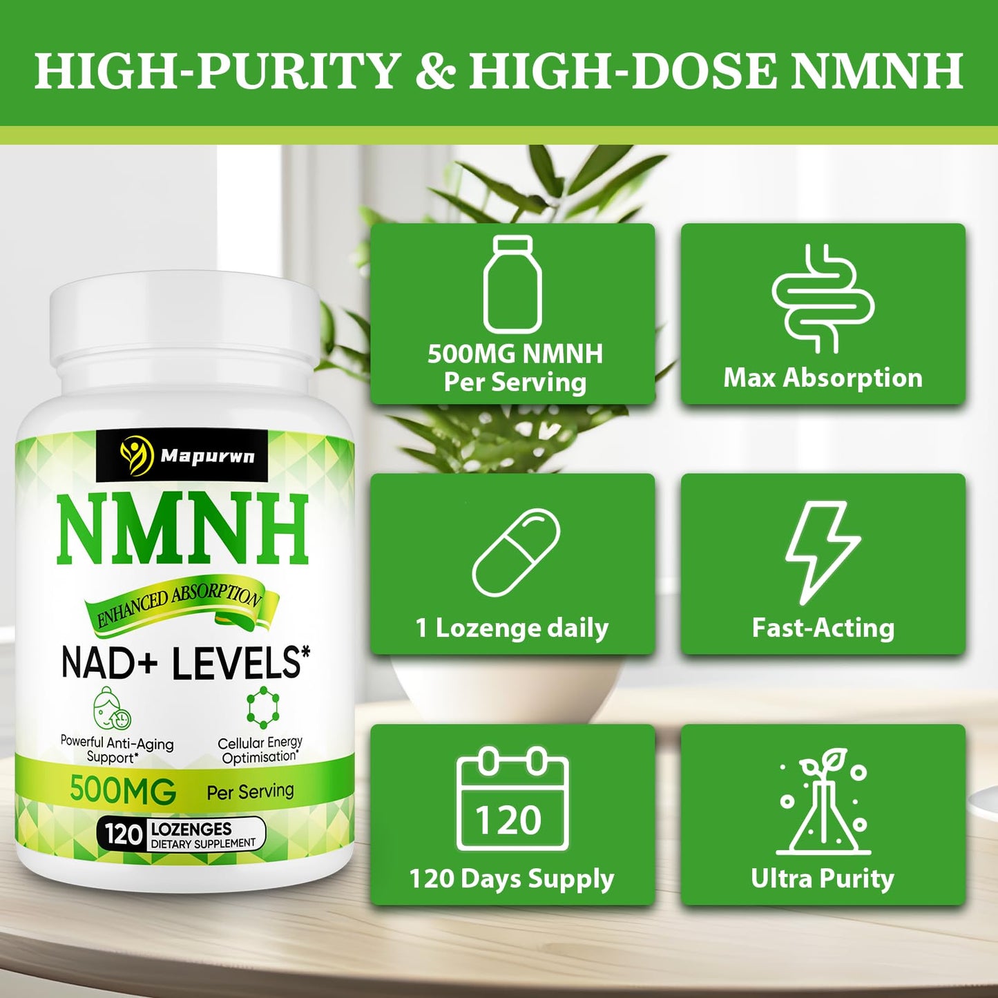 Suplemento NMNH para longevidad y reparación de ADN