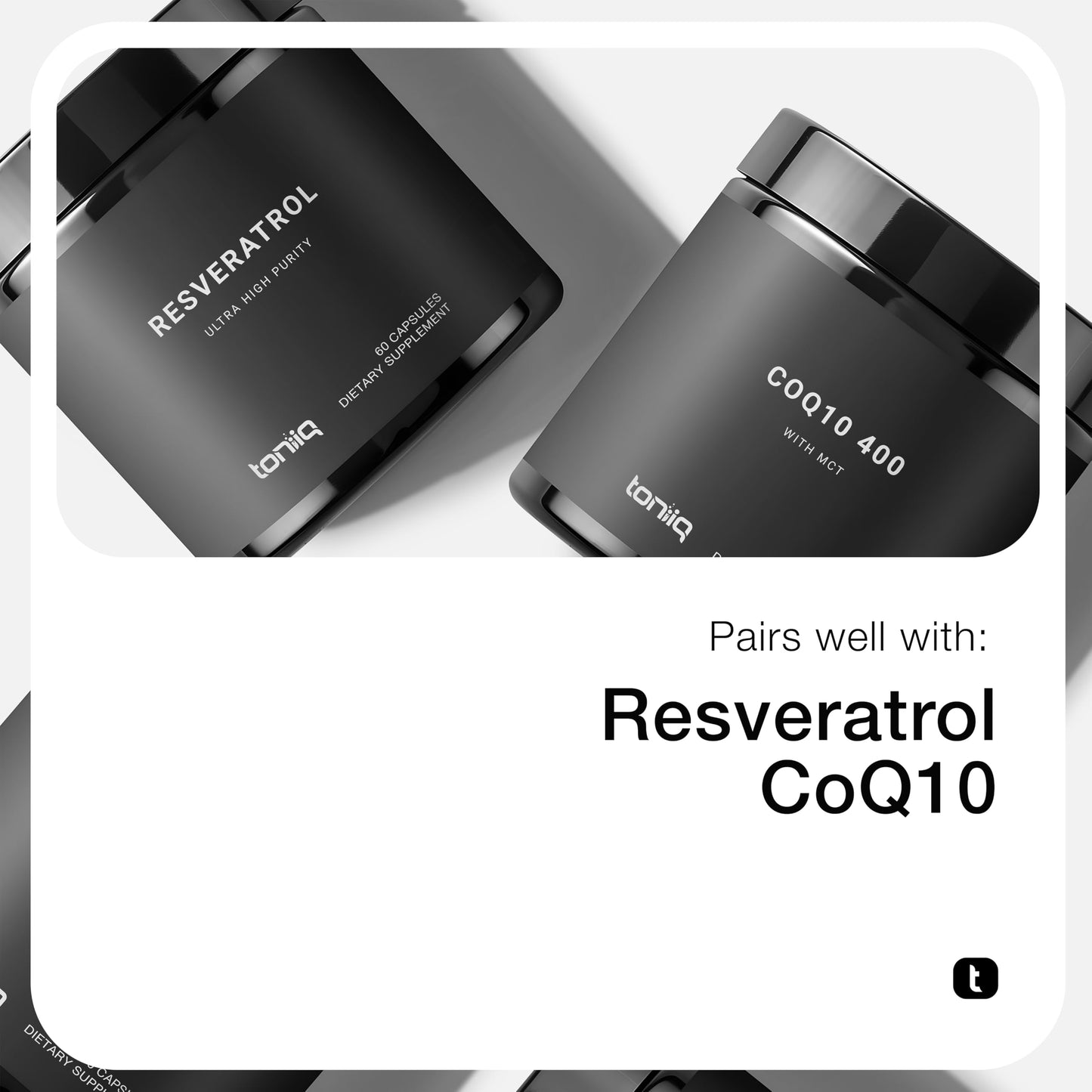 Suplemento NMNH Toniiq con resveratrol y quercetina