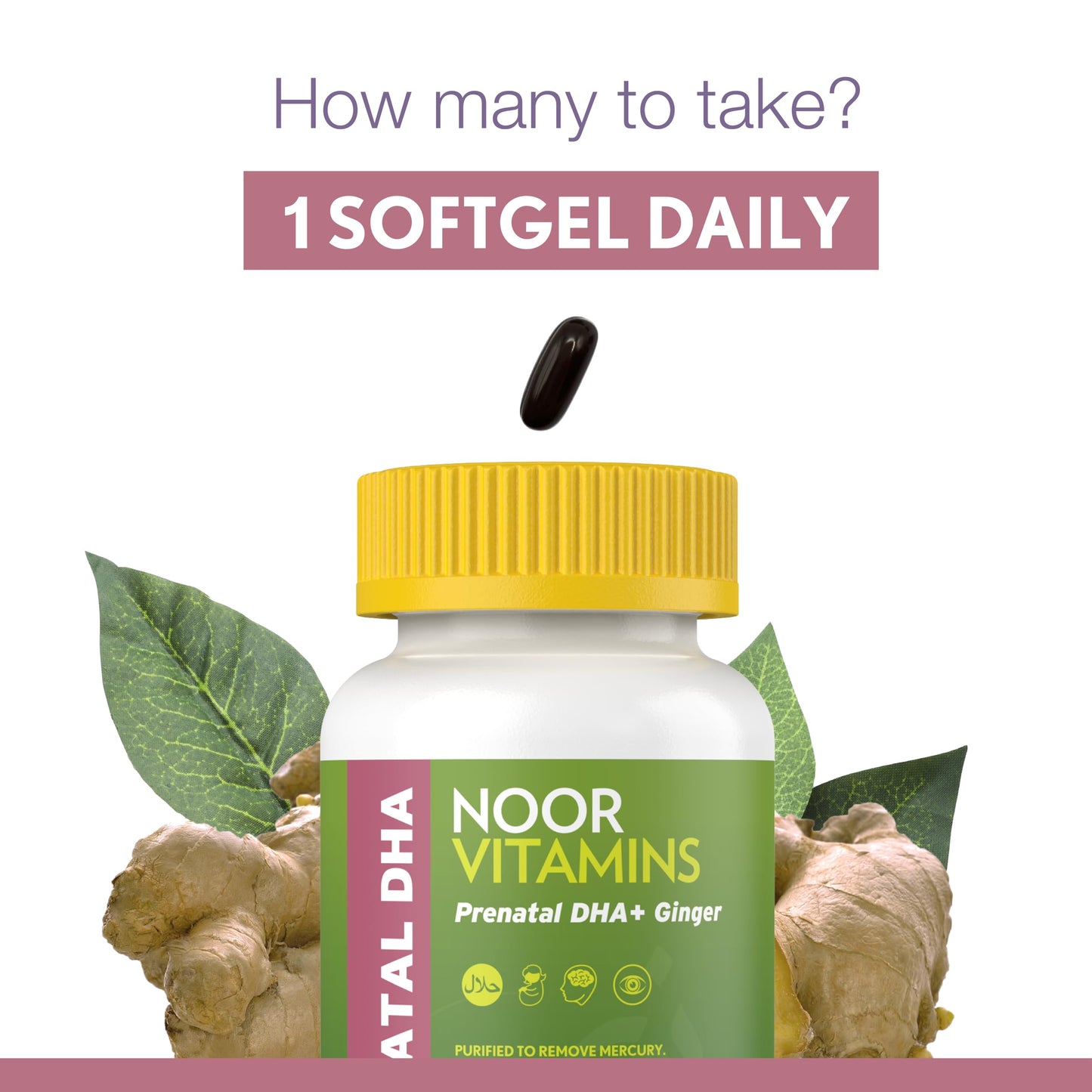 Suplemento Noor prenatal con nutrientes para mamá y bebé
