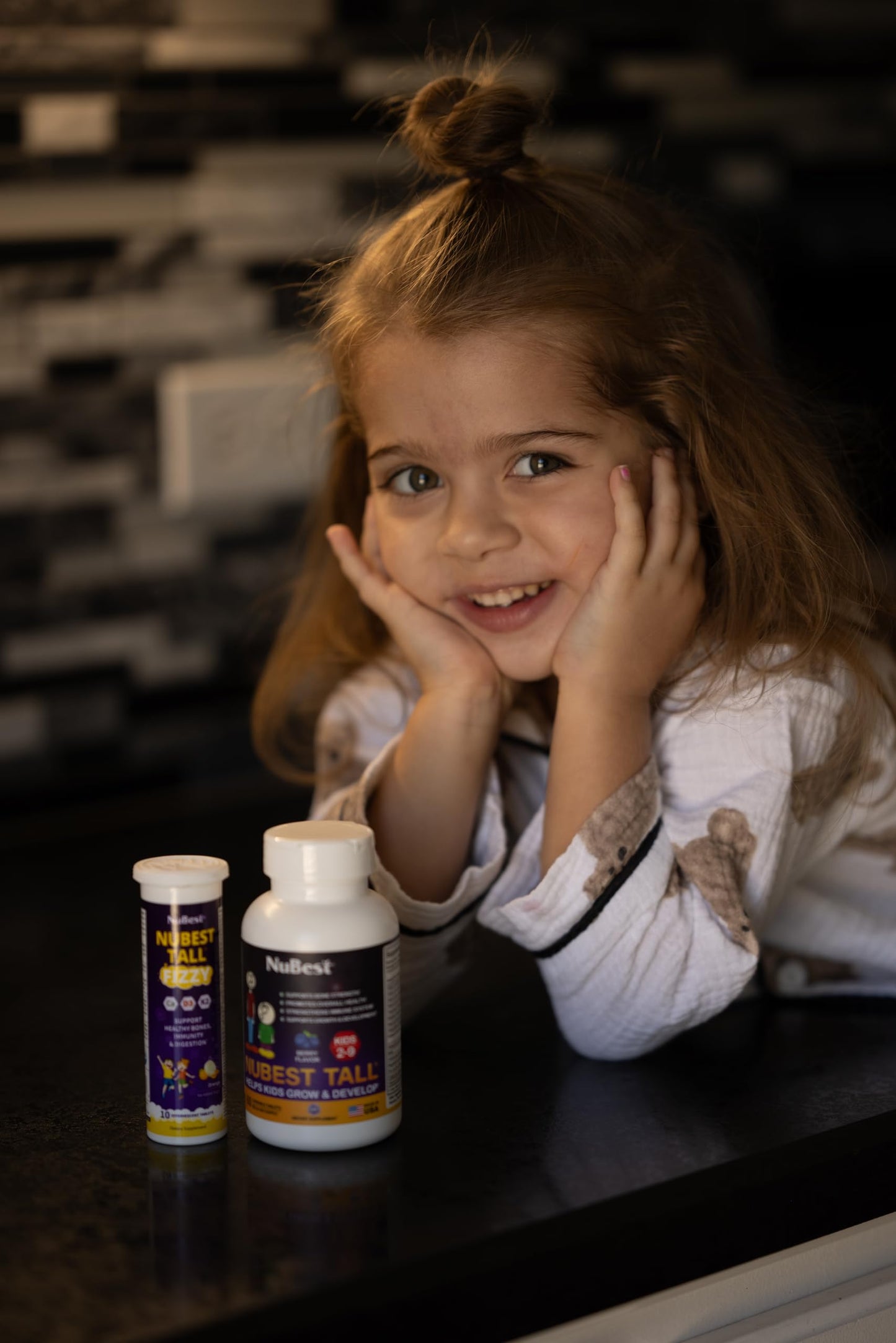 Suplemento NuBest Tall Fizzy multivitamínico efervescente kids
