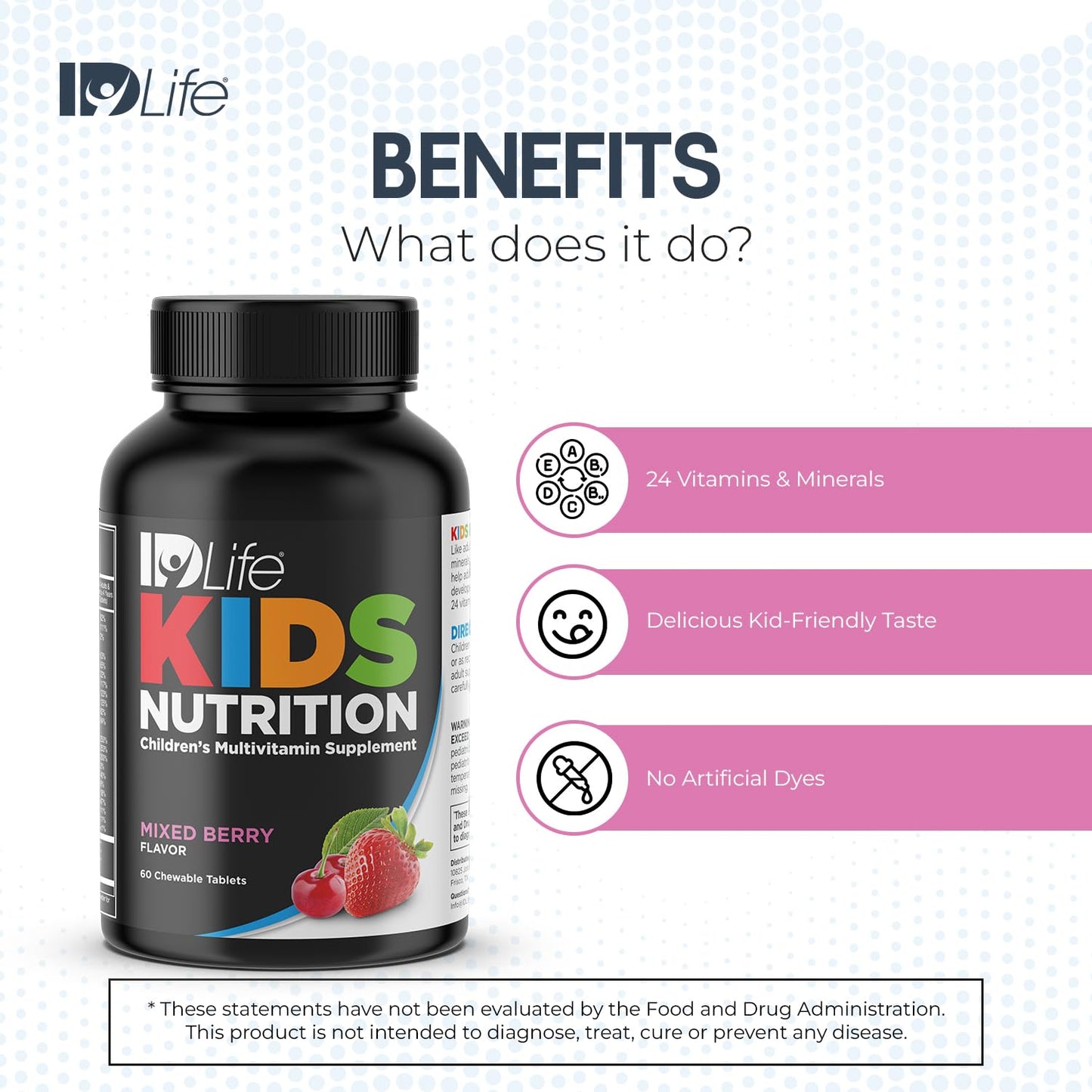 Suplemento Nutricional Infantil IDLife, Sin Colorantes Artificiales