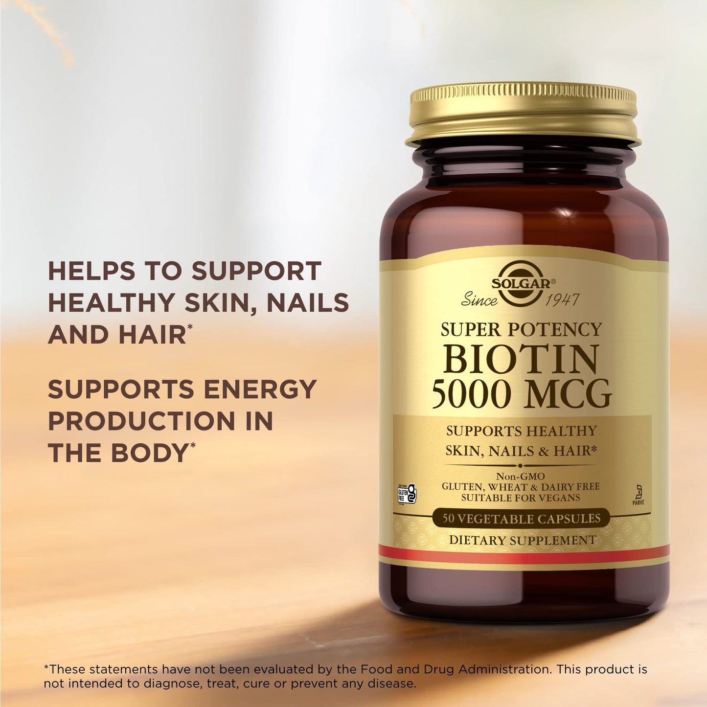 Suplemento nutricional Solgar Biotina 5000 mcg