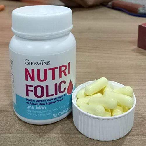 Suplemento nutricional Thai Giffarine Nutri Folic en cápsulas