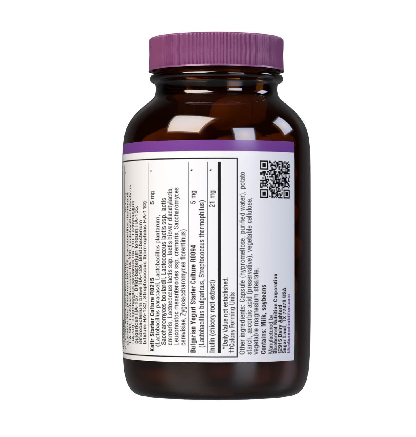Suplemento prebiótico Bluebonnet sin gluten