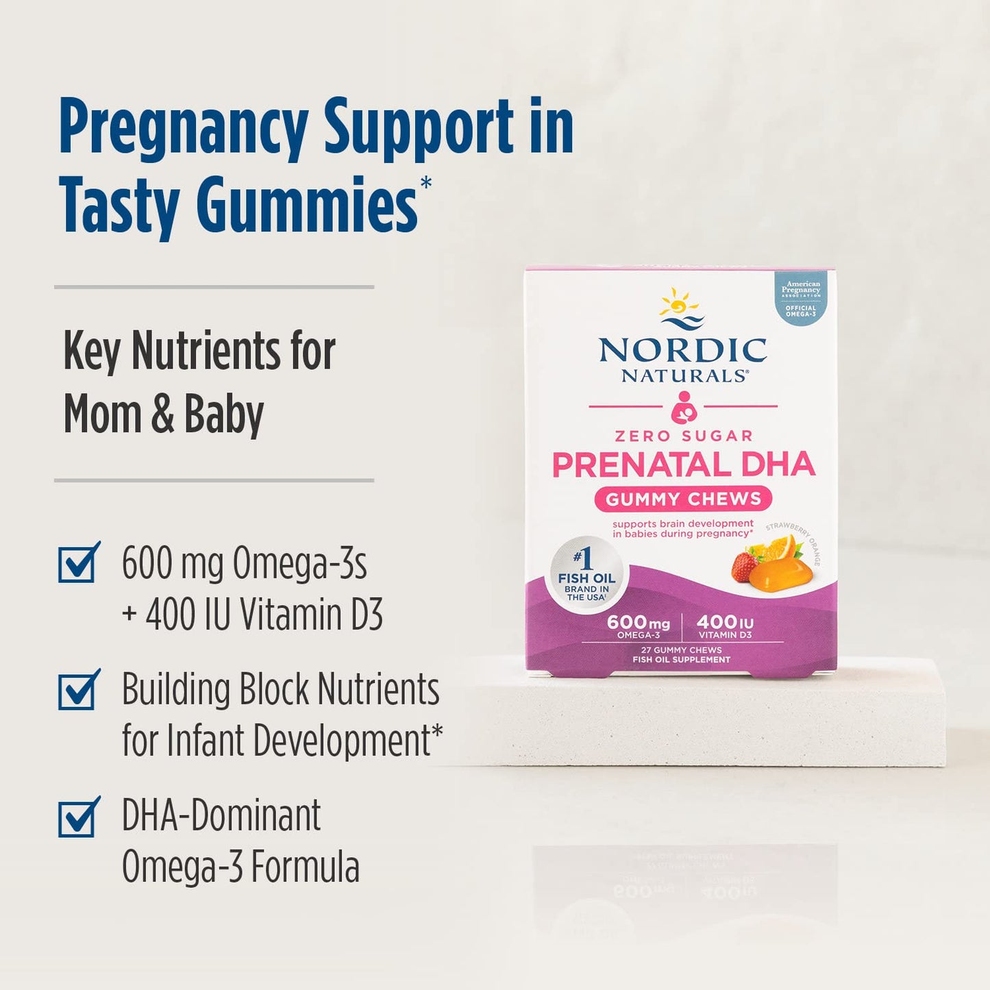 Suplemento prenatal con ingredientes naturales y puros