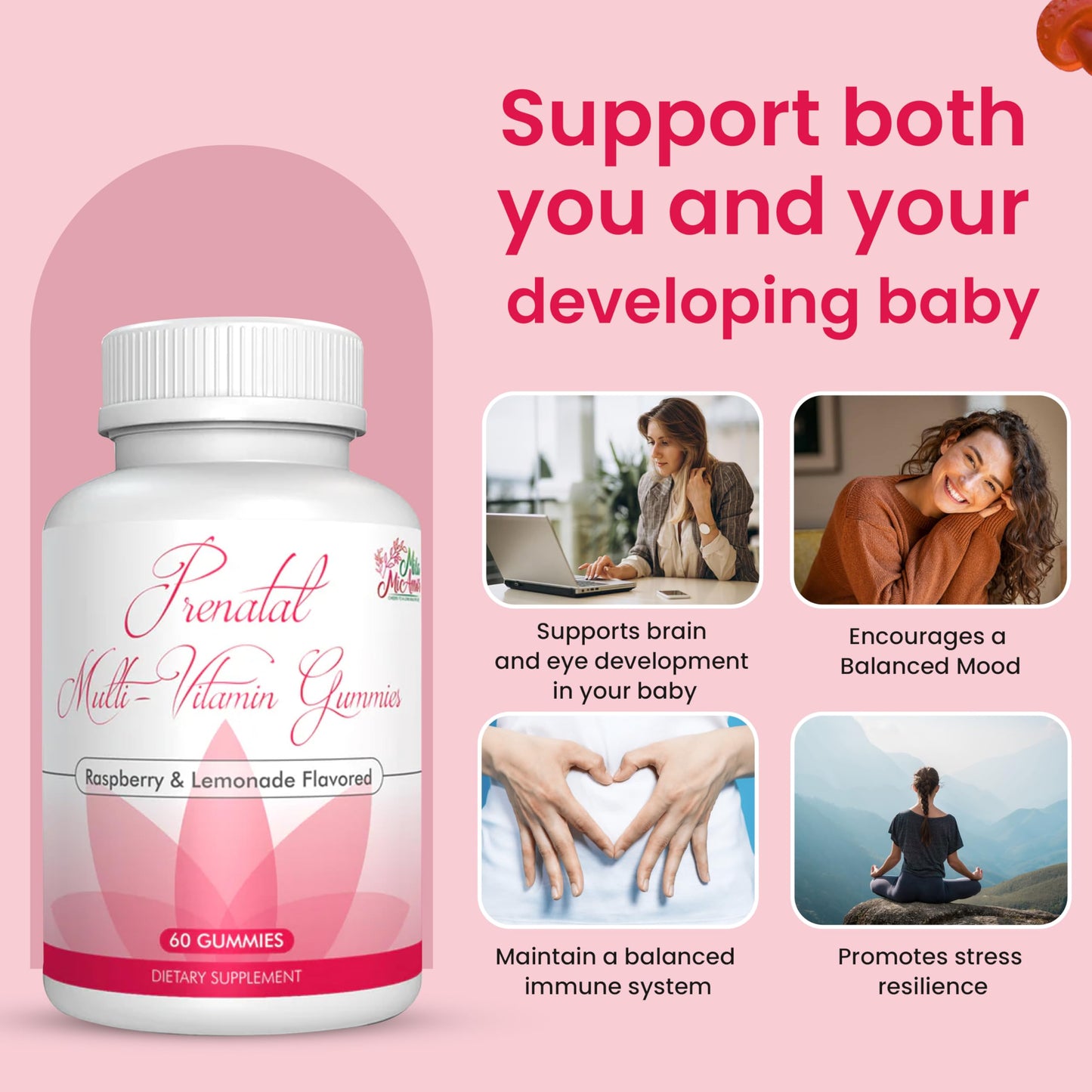 Caja de suplemento prenatal Mila Miamor con zinc vitaminas