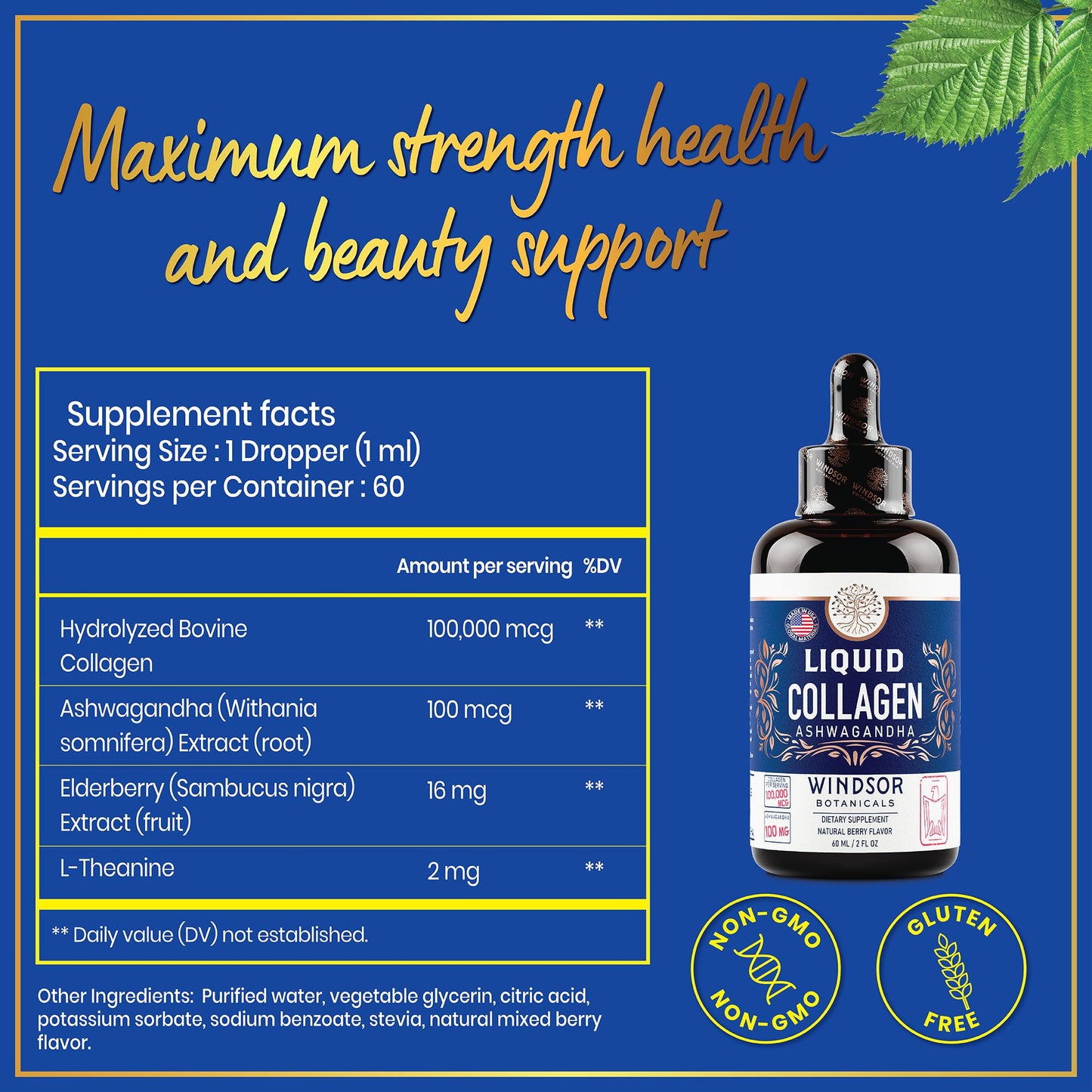 Suplemento prenatal Omega-3 y colágeno con Ashwagandha