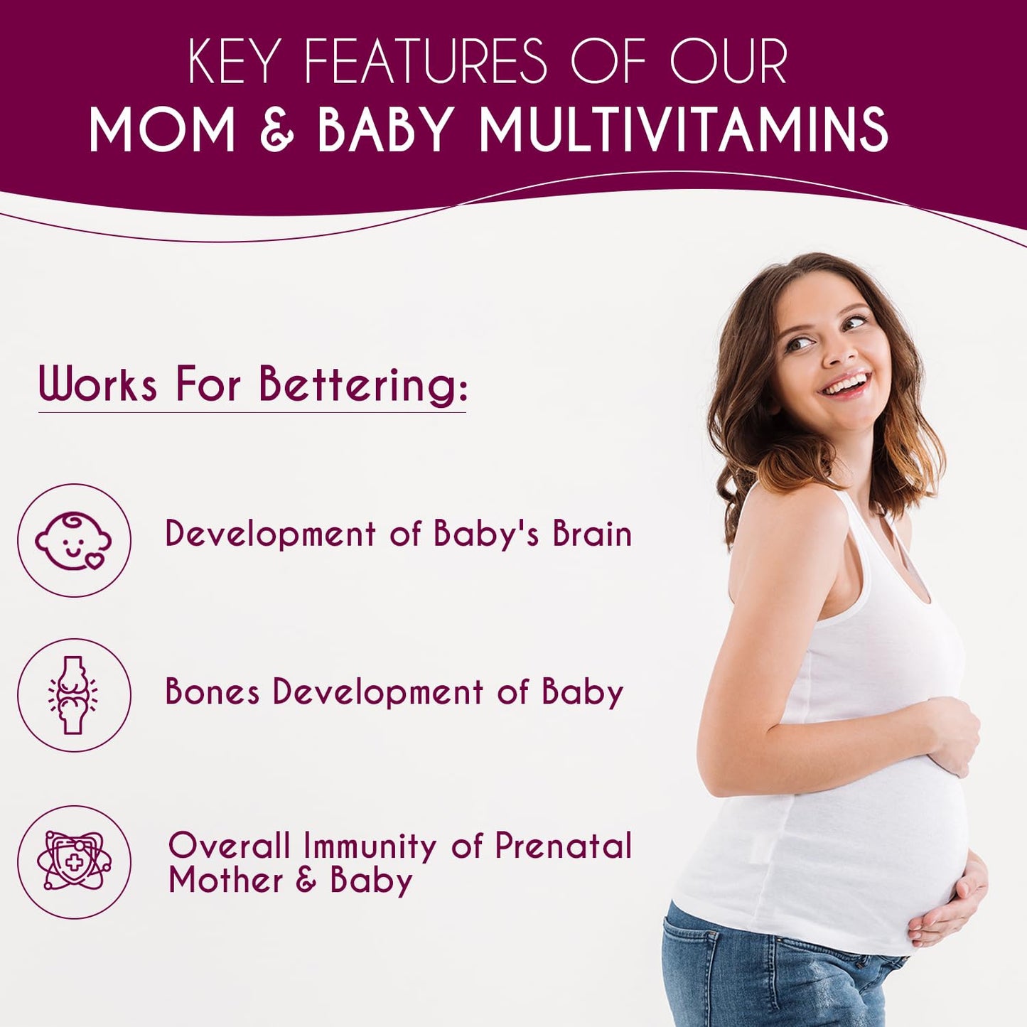 Suplemento prenatales Morlux Naturals para mamá y bebé saludable