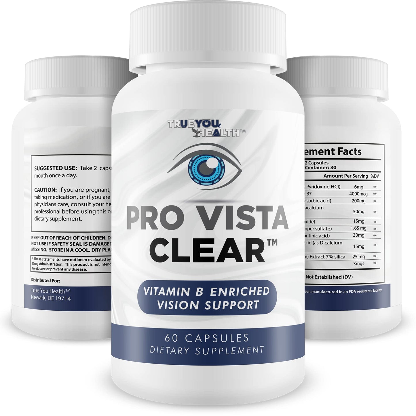 Suplemento Pro Vista Clear vitaminas B6 B7 para ojos