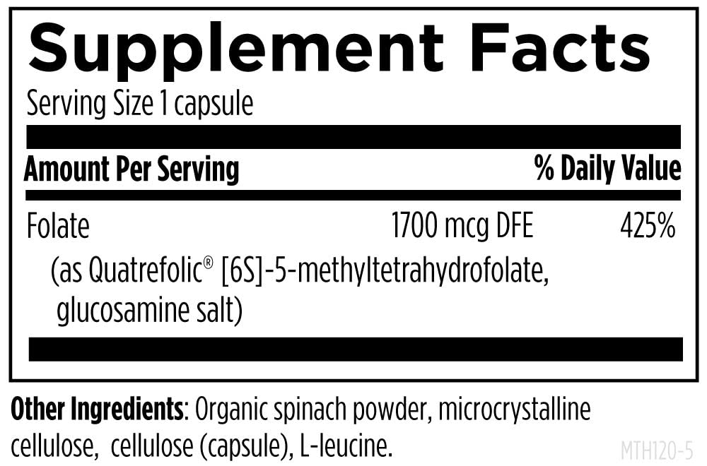 Suplemento de quatrefolic 1mg metilfolato designs for health
