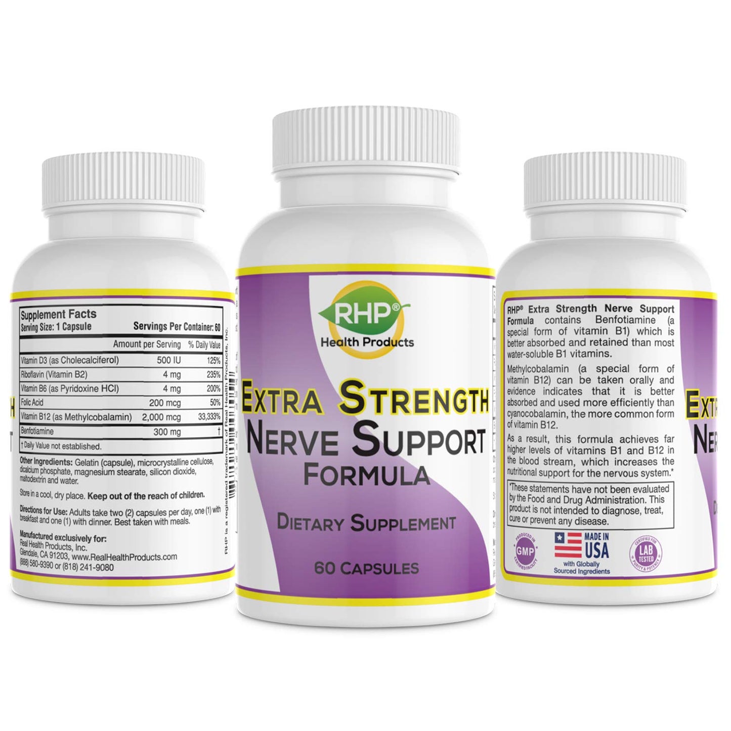 Suplemento RHP para salud del sistema nervioso y neuropatía