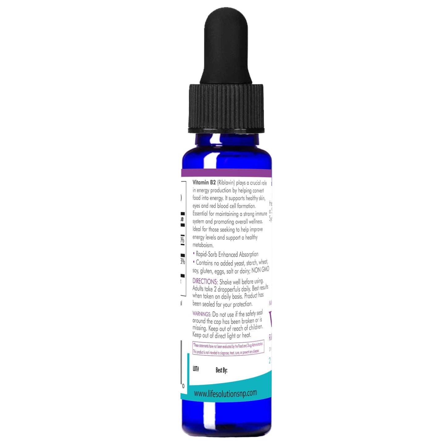 suplemento riboflavina 2 fl oz life solutions