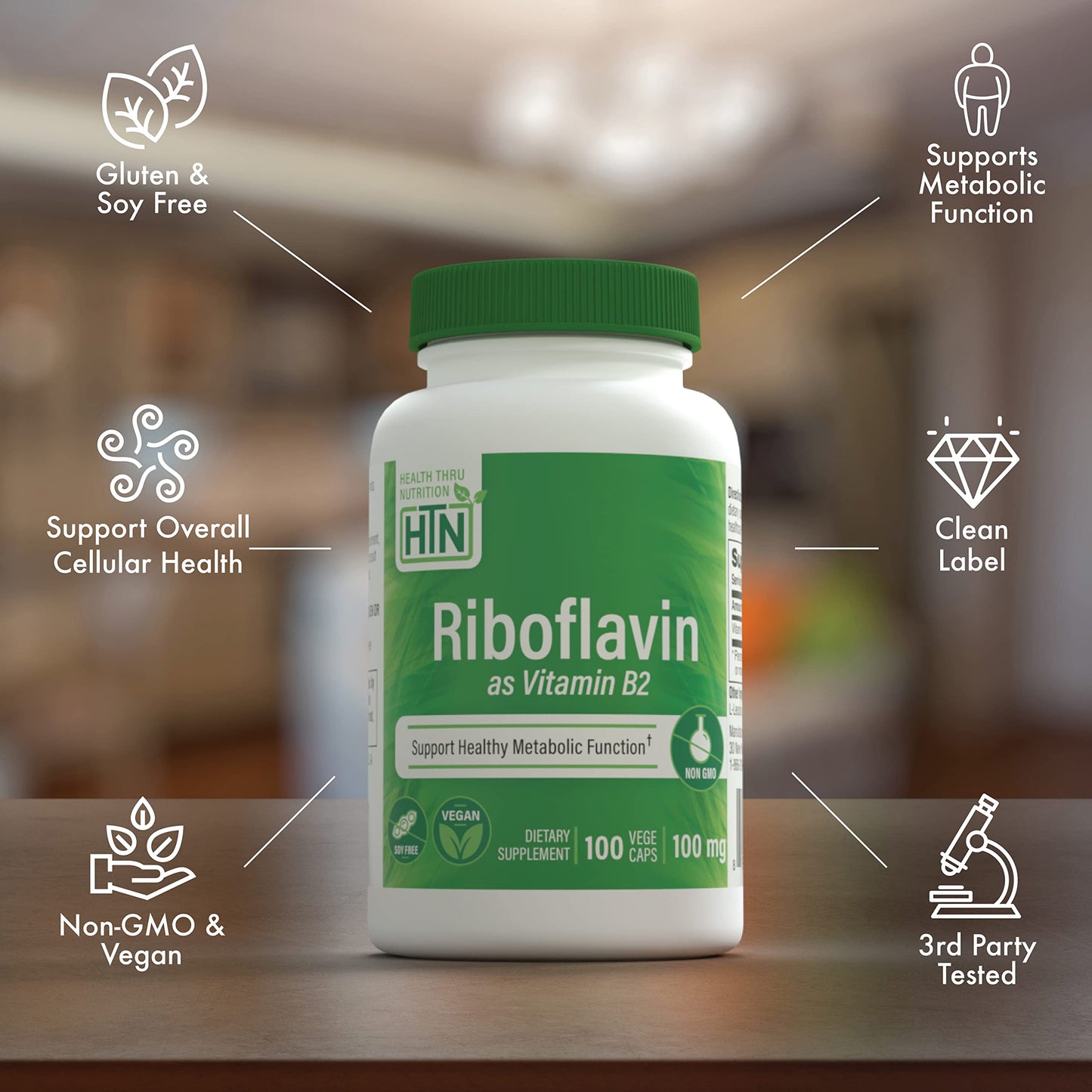 Suplemento riboflavina para sistema nervioso y metabolismo