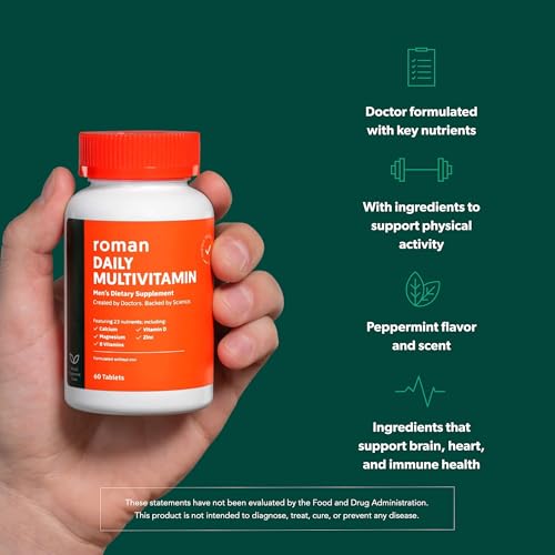 Suplemento para la salud masculina con menta romana diaria.