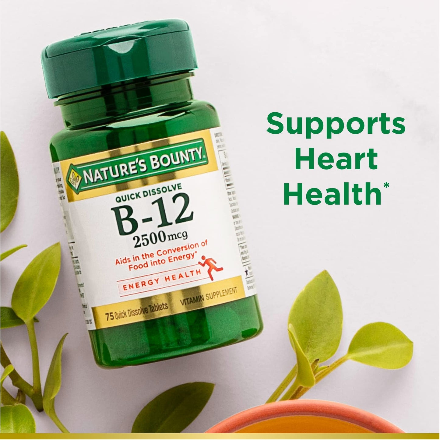 Suplemento saludable de vitamina B12 con 2500 mcg