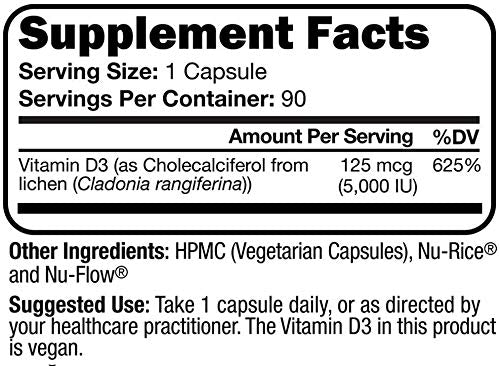 Suplemento Script Essentials vitamina D3 vegana presentación